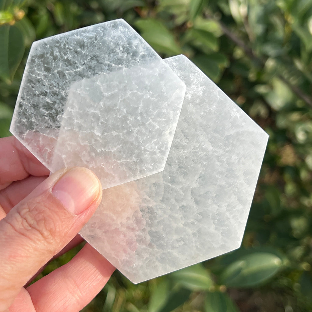 Selenit forma hexagon, pietre semipretioase - druzy.ro 1 