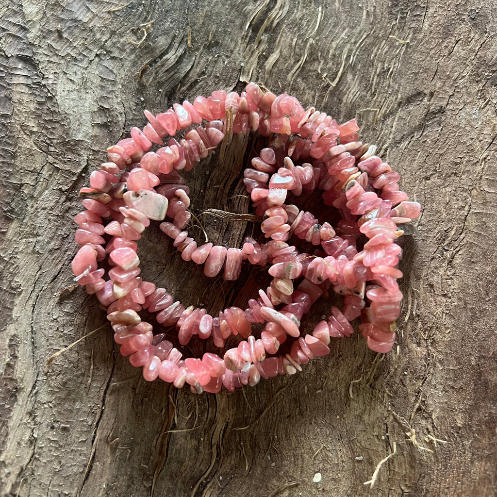 Colier lung chipsuri rodocrozit, druzy.ro, pietre semipretioase 3