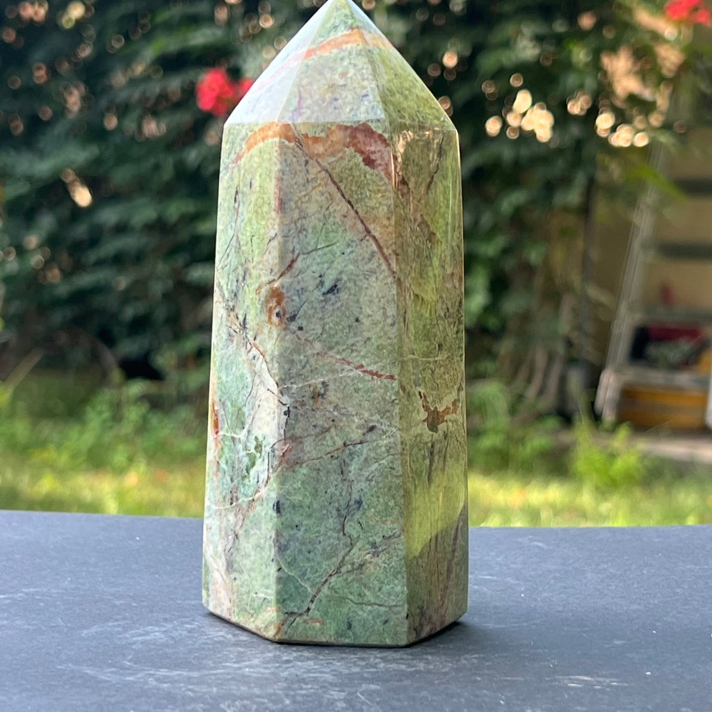 Obelisc crisopraz model 1, pietre semipretioase - druzy.ro 4
