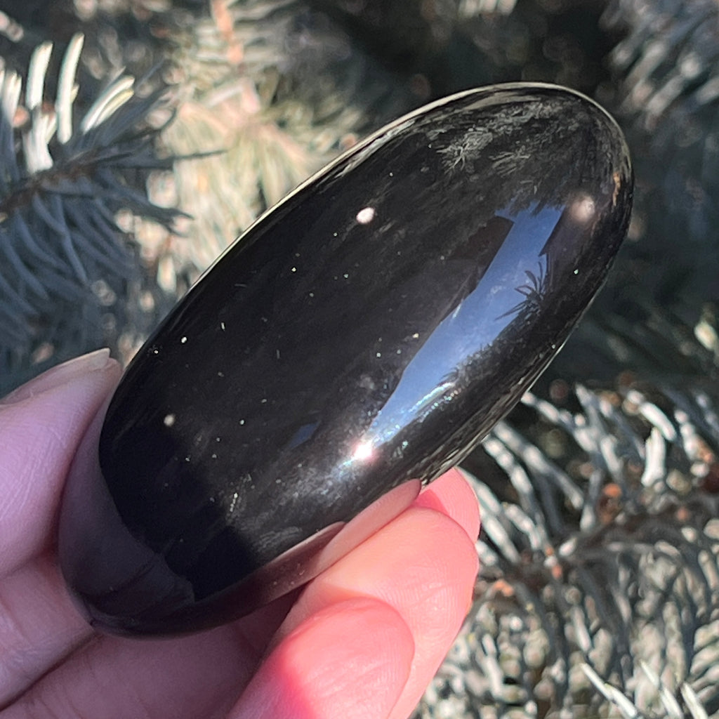 Obsidian curcubeu palmstone model 6, pietre semipretioase - druzy.ro 4 