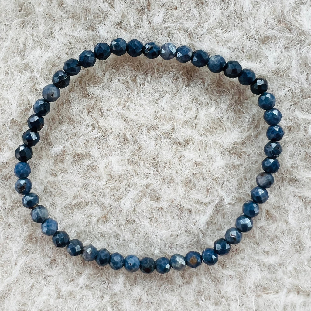 Bratara safir fatetata 4 mm, pietre semipretioase, DRUZY.RO 2