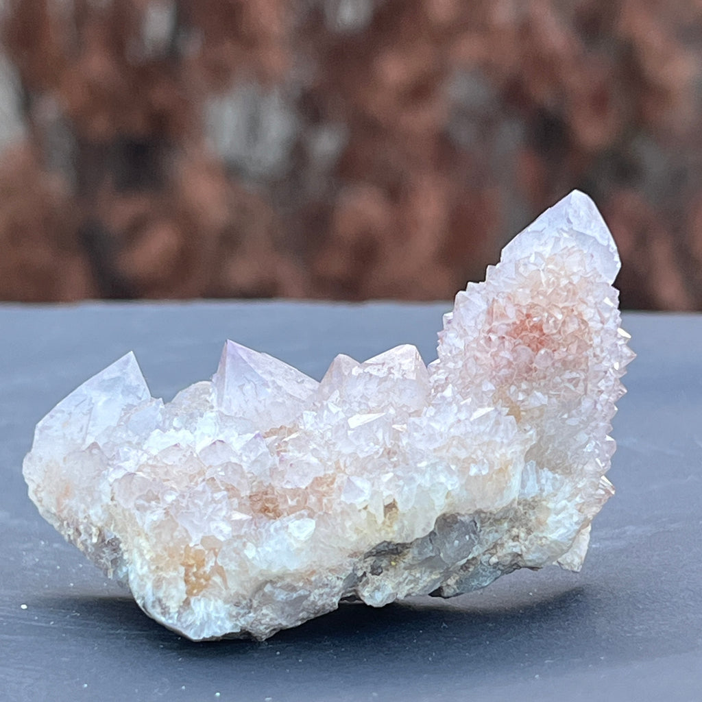 Cluster cuart cactus / spirit ametist liliac Africa de Sud model 123, pietre semipretioase - druzy.ro 1 