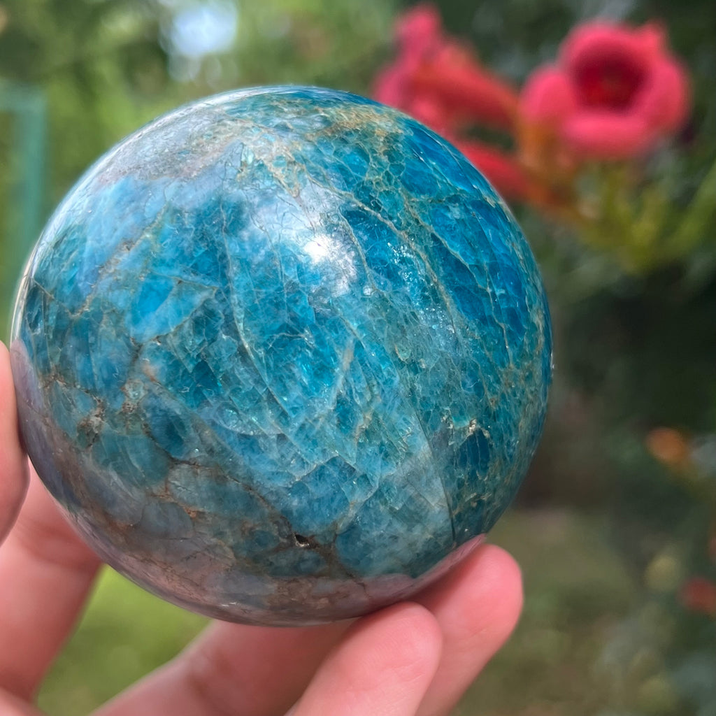 Apatit sfera model 9, 6.5 cm, druzy.ro, pietre semipretioase 7