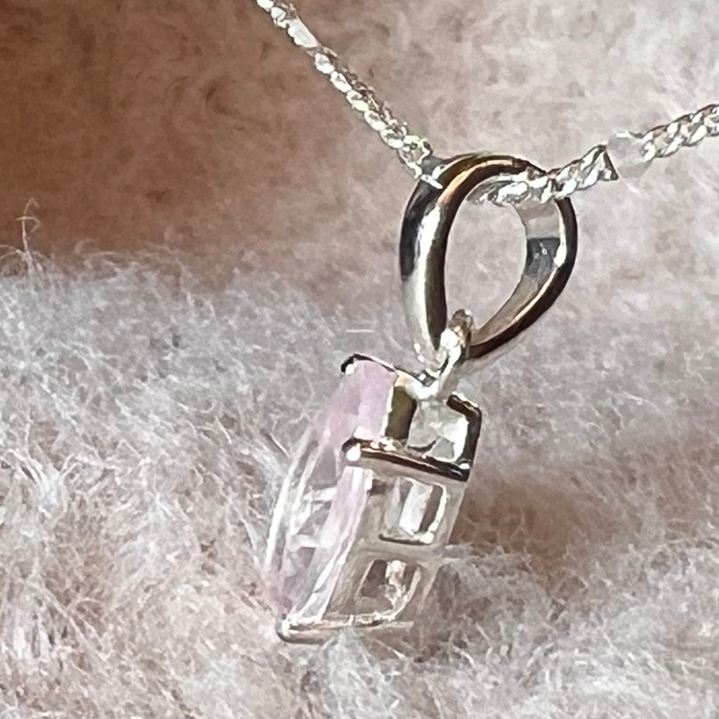 Pandantiv cuart roz argint 12 mm, druzy.ro, pietre semipretioase 2