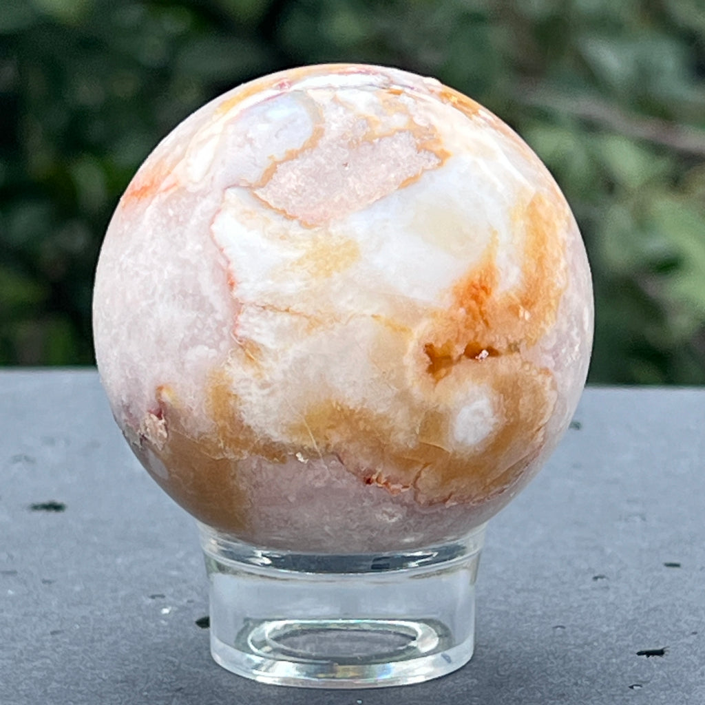 Sfera Agat coral floare din Madagascar model 2, pietre semipretioase - druzy.ro 1 