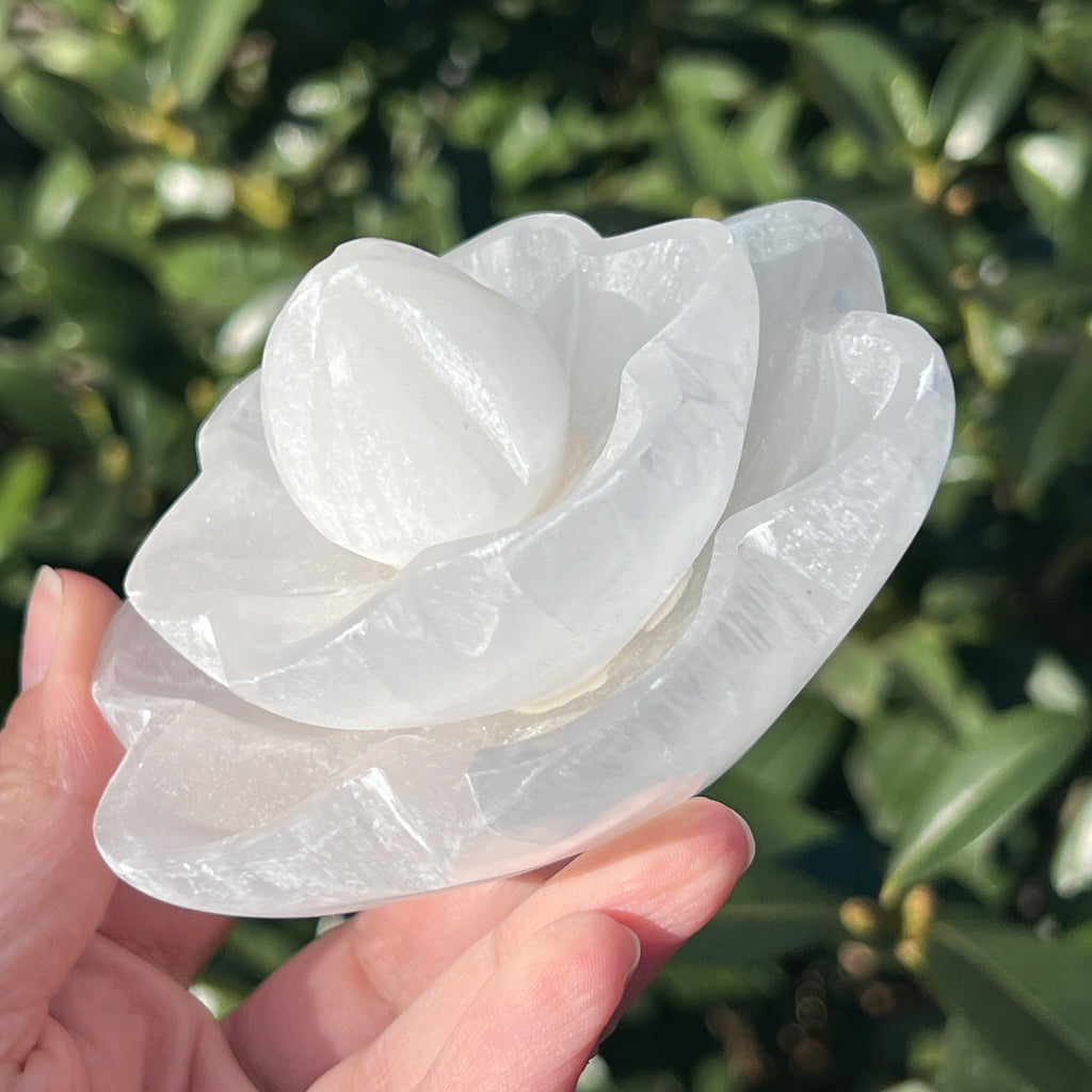 Selenit forma floare de lotus, pietre semipretioase - druzy.ro 7 