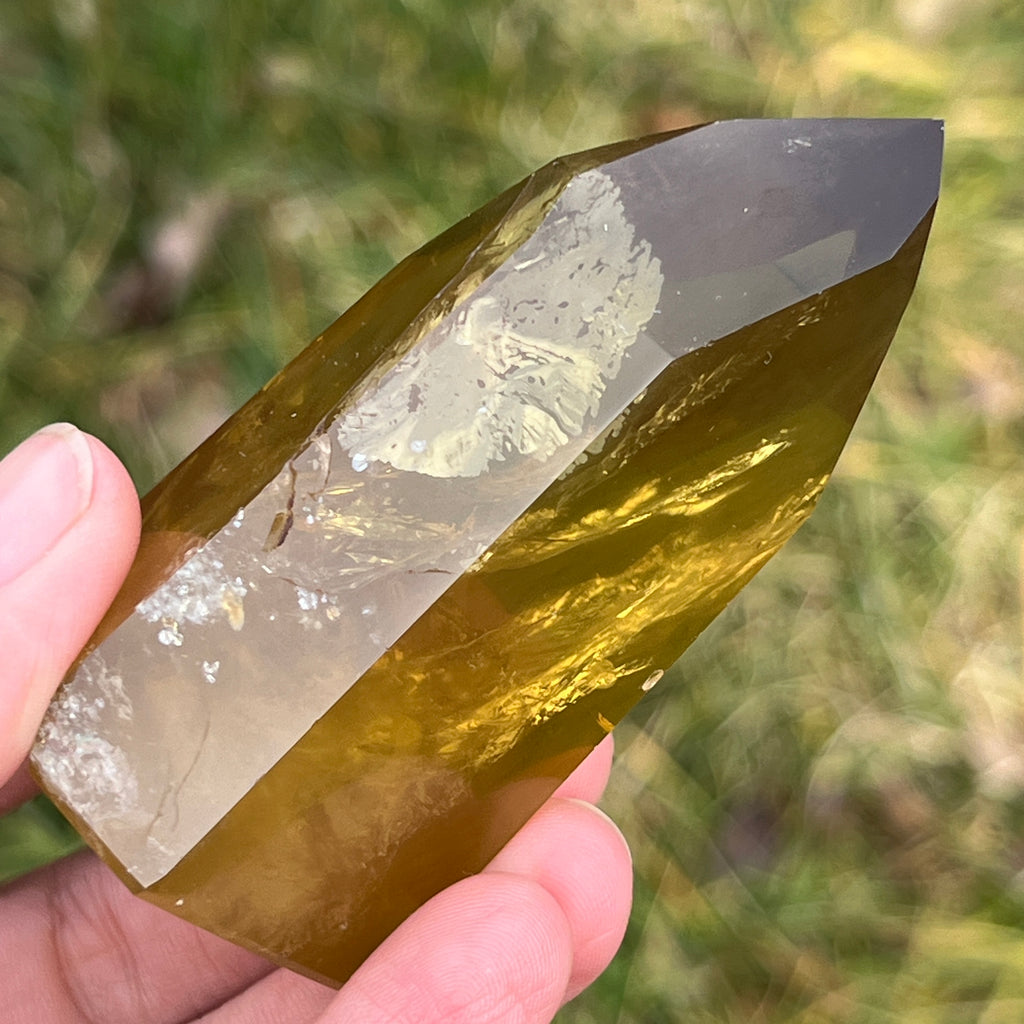 Obelisc citrin Brazilia calitate Extra AAA model 4, pietre semipretioase - druzy.ro 15 