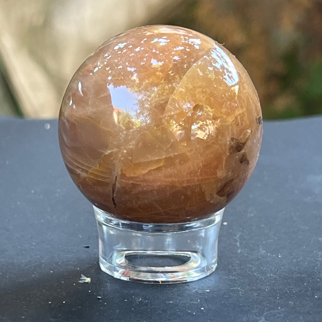 Piatra lunii somon piersica sfera model 6, druzy.ro, pietre semipretioase 6