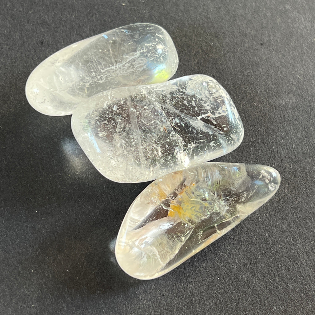 Cristal de stanca/ cuart incolor piatra rulata XL, pietre semipretioase - druzy.ro 1 