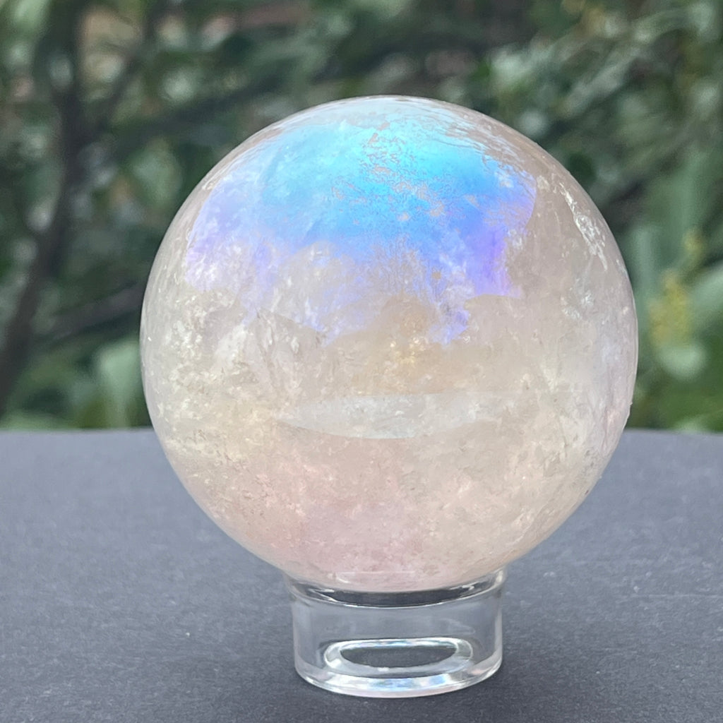 Sfera cuart roz aura model 1, pietre semipretioase - druzy.ro 5 