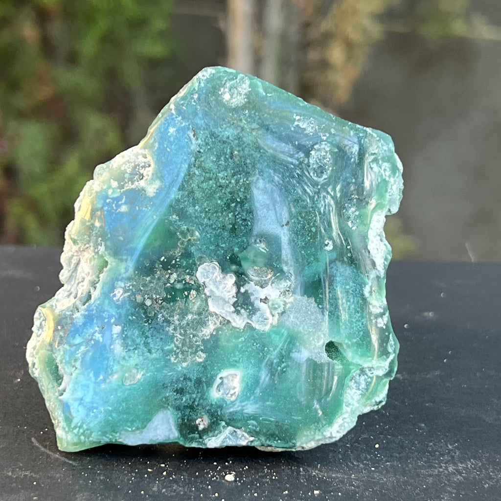 Crisopraz polisat pe o fata m28, druzy.ro, cristale 1