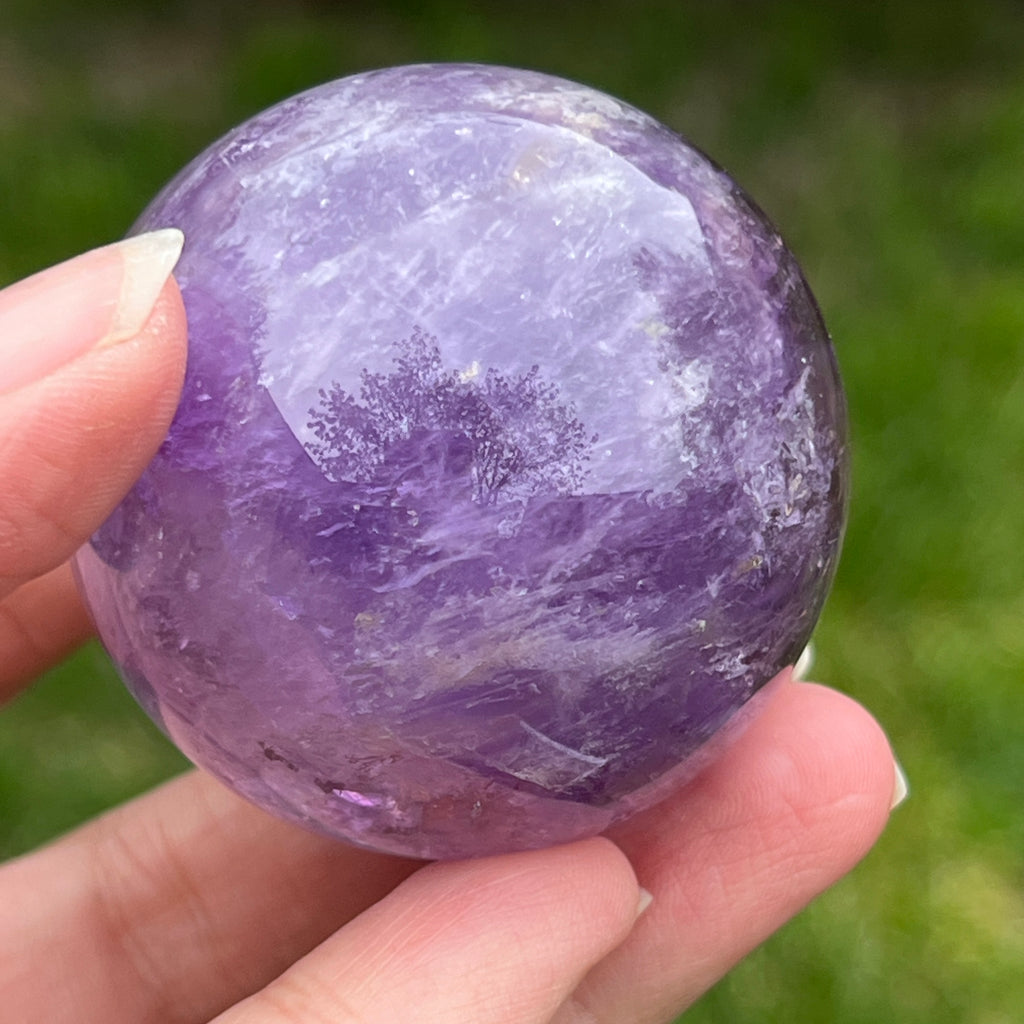 Sfera ametist AA din Brazilia model 7, pietre semipretioase - druzy.ro 5 