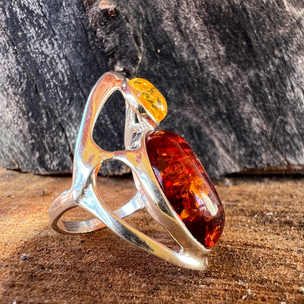 Inel argint cu chihlimbar Amber5, pietre semipretioase - druzy.ro 4 