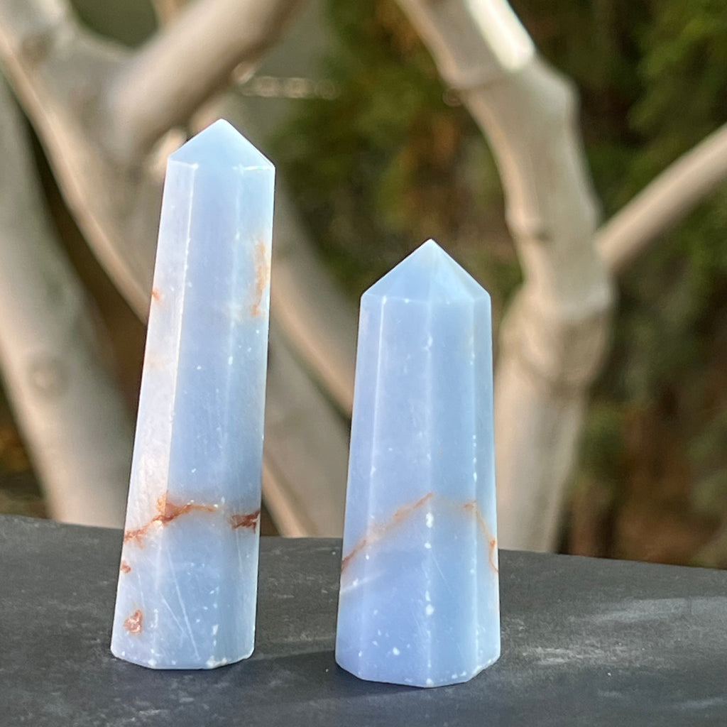 Obelisc angelit 8-10 cm, druzy.ro, cristale 5