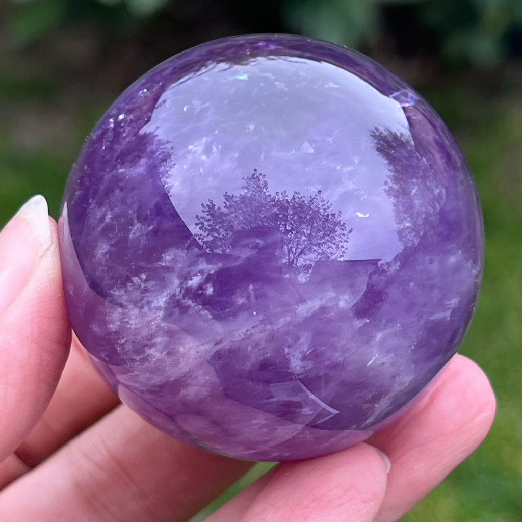 Sfera ametist AA din Brazilia model 3, pietre semipretioase - druzy.ro 9 