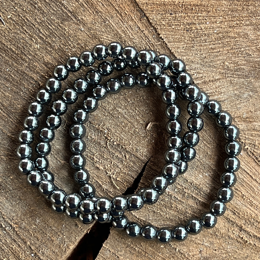Bratara hematit 6 mm, pietre semipretioase - druzy.ro 2 