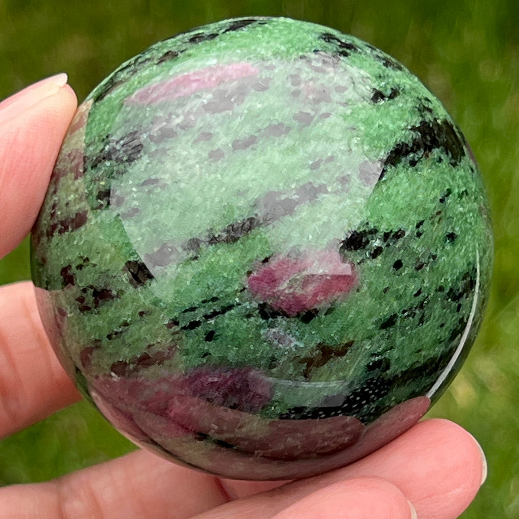 Sfera rubin in zoisit model 3, pietre semipretioase - druzy.ro 2 