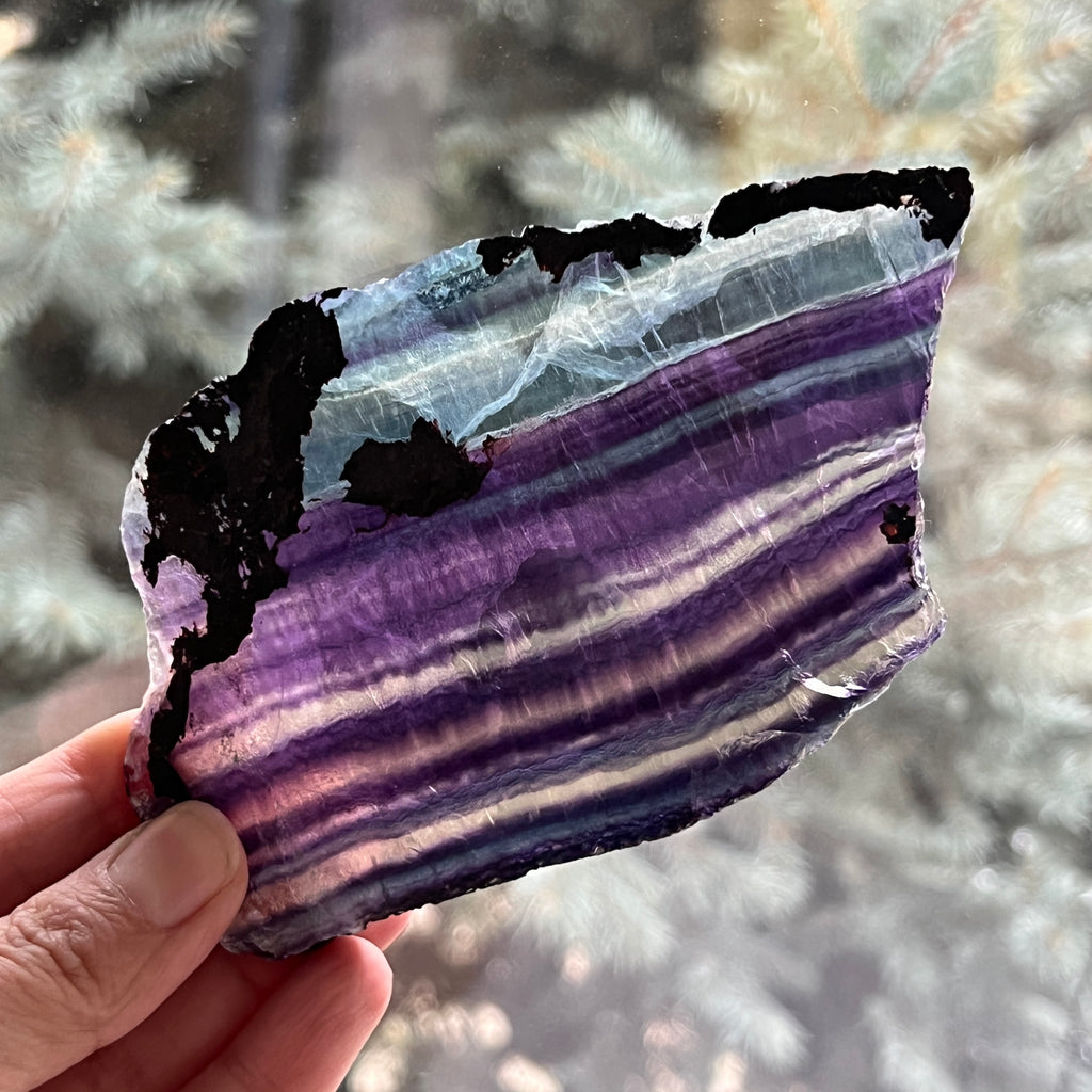 Felie fluorit din Provincia Zhejiang, China model 1, pietre semipretioase - druzy.ro 2 
