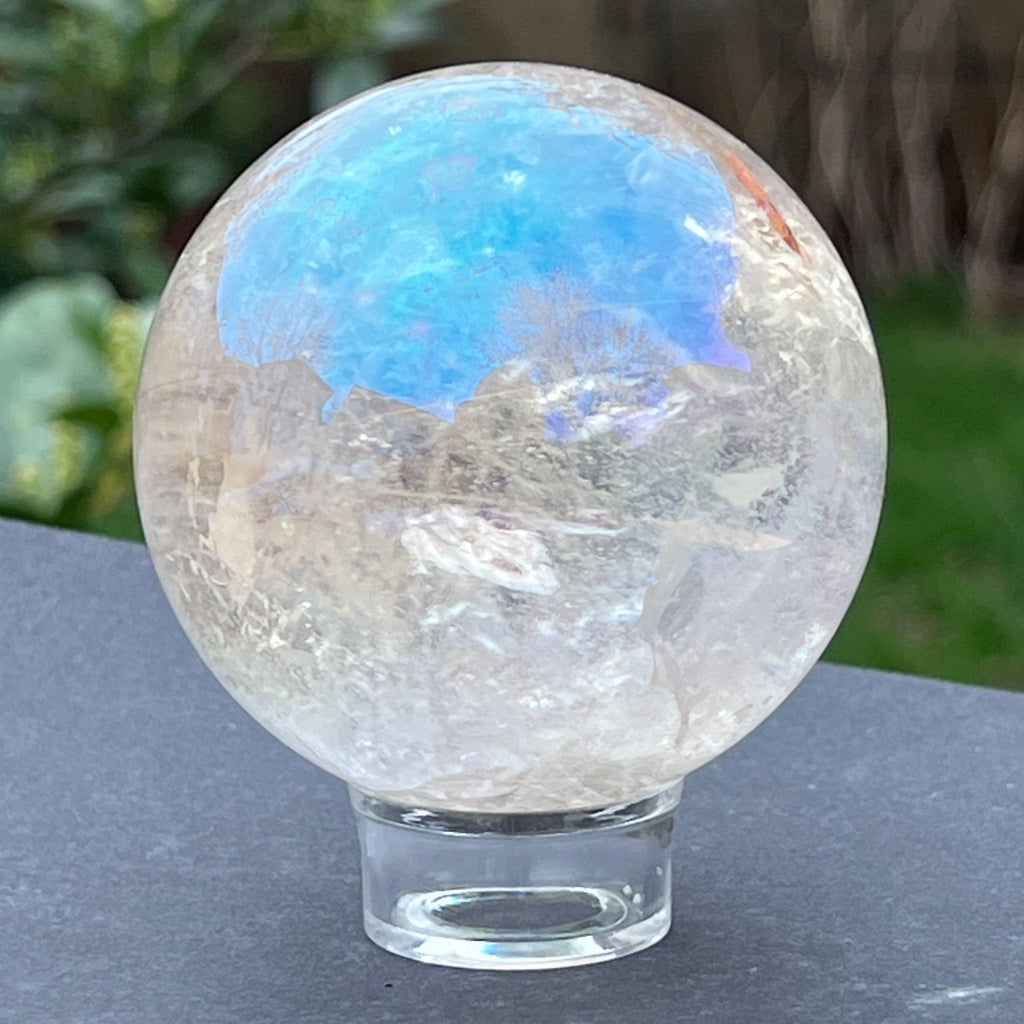 Sfera cuart roz aura model 5, pietre semipretioase - druzy.ro 5 