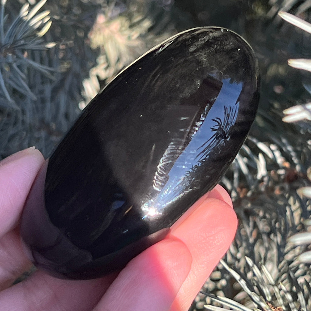 Obsidian curcubeu palmstone model 6, pietre semipretioase - druzy.ro 6 