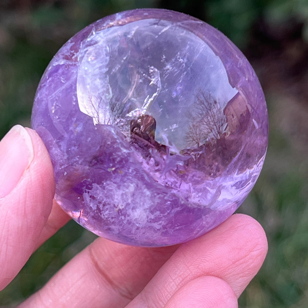 Sfera ametist AA din Brazilia model 4, pietre semipretioase - druzy.ro 9 