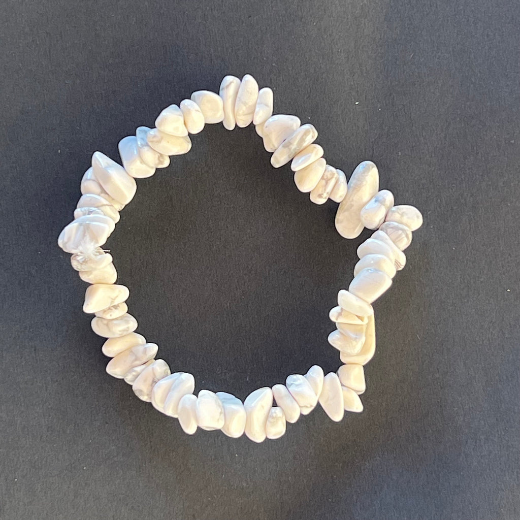 Bratara chipsuri howlit alb, pietre semipretioase - druzy.ro 3 