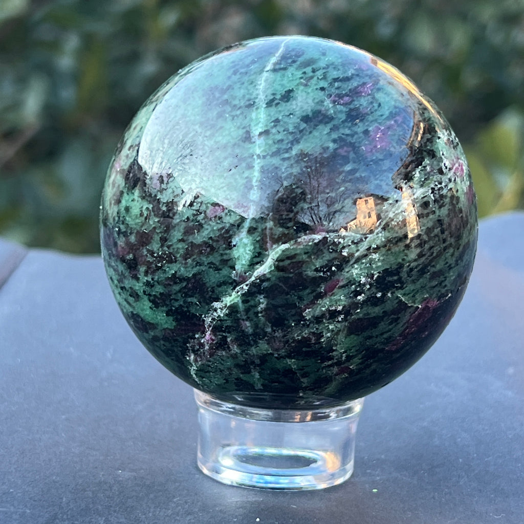 Sfera rubin in zoisit model 1, pietre semipretioase - druzy.ro 3 