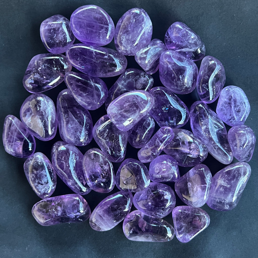 Ametist piatra rulata mini model L, pietre semipretioase - druzy.ro 2 