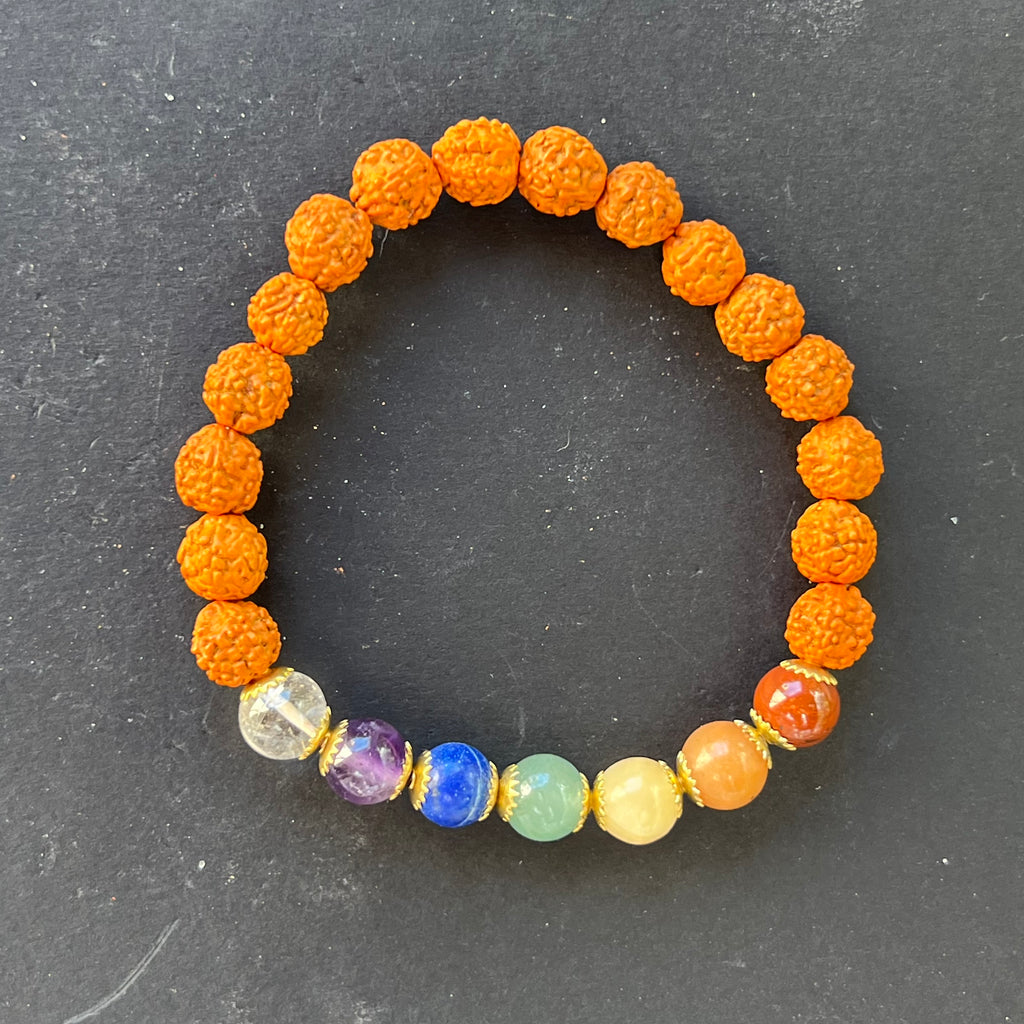 Bratara7 chakre Rudraksha, pietre semipretioase, DRUZY.RO 1