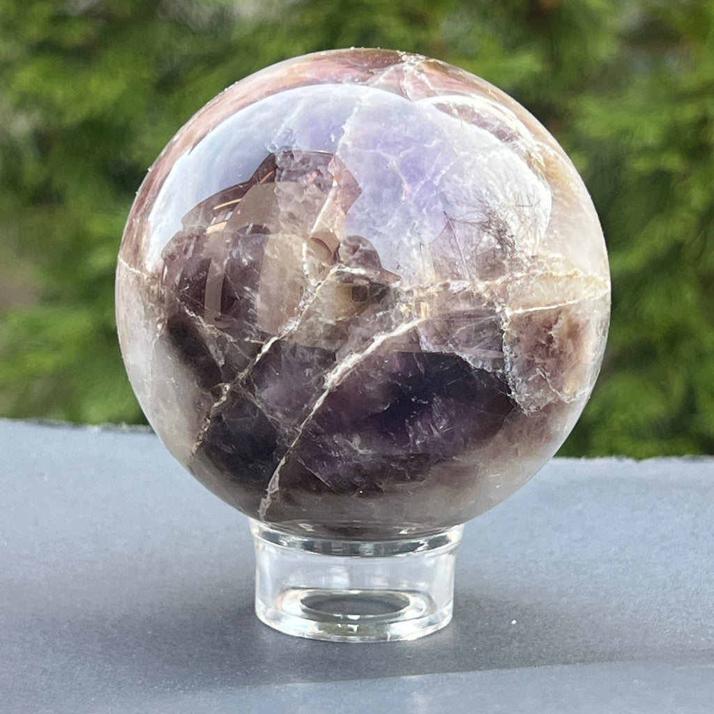 Sfera ametist chevron m4, pietre semipretioase - druzy.ro 7 