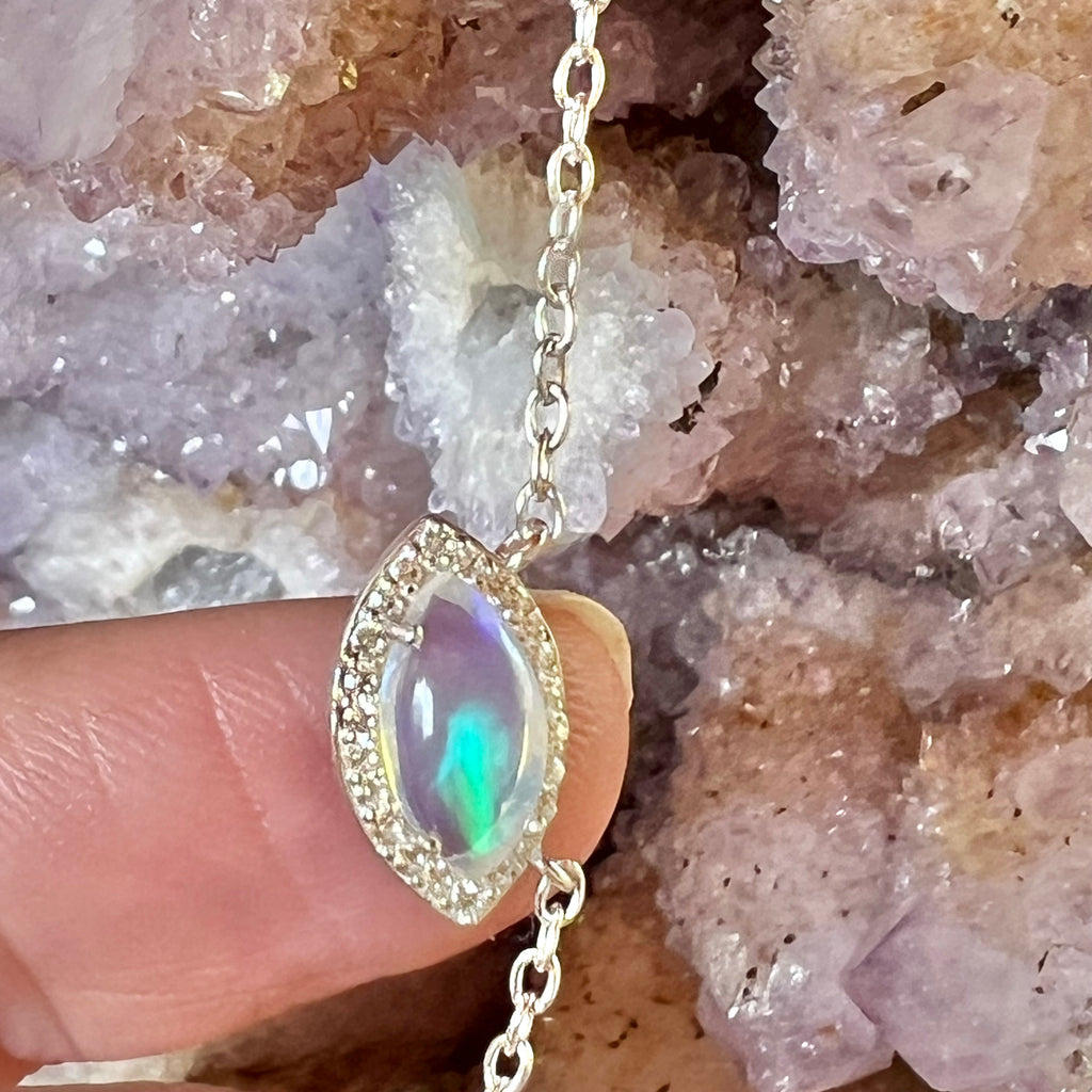 Colier opal din argint Marquise, druzy.ro, pietre semipretioase 4