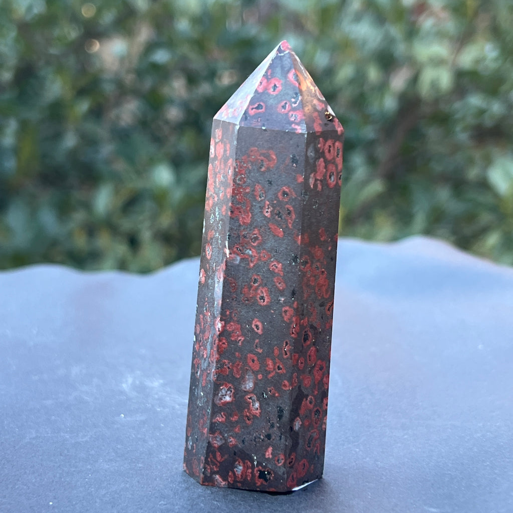 Obelisc jasp floare de prun m1, pietre semipretioase - druzy.ro 2 