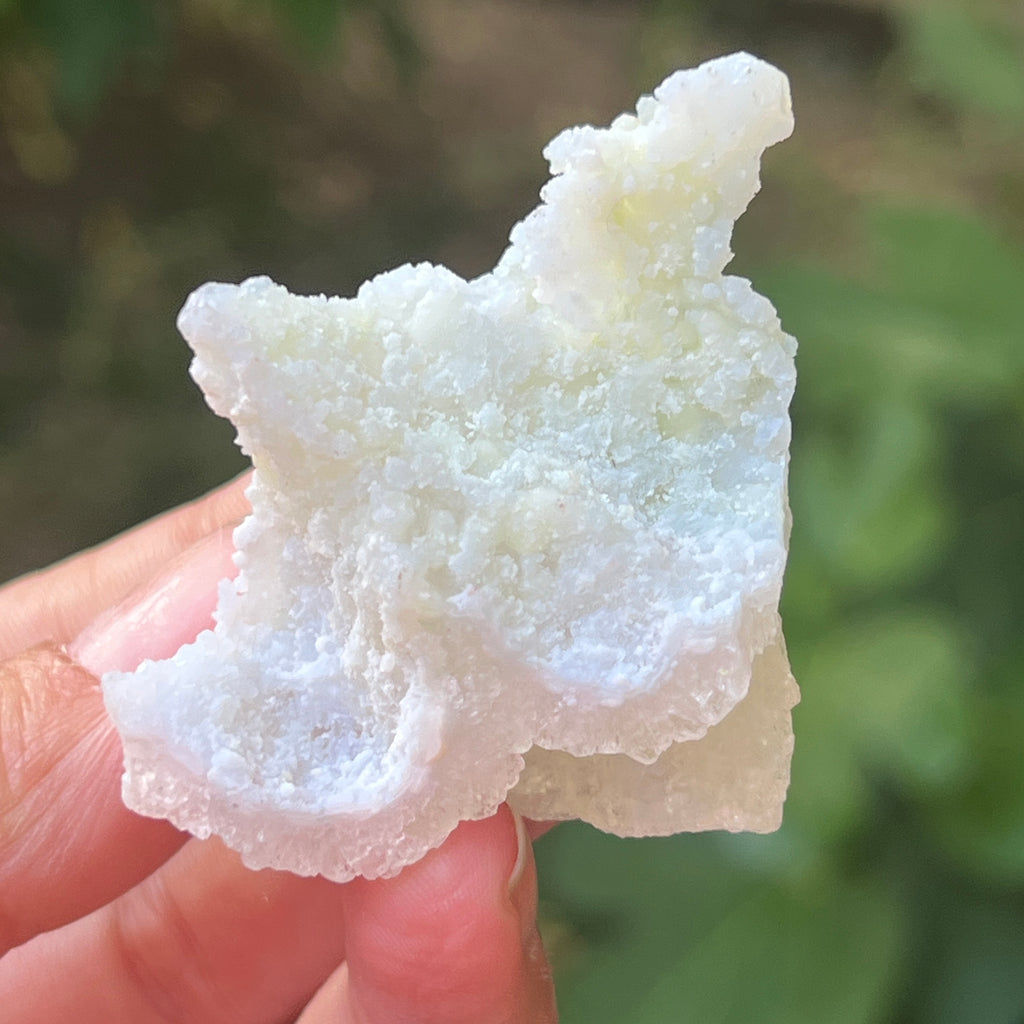 Agat albastru dantelat/ calcedonie Malawi mini m12, pietre semipretioase - druzy.ro 2 