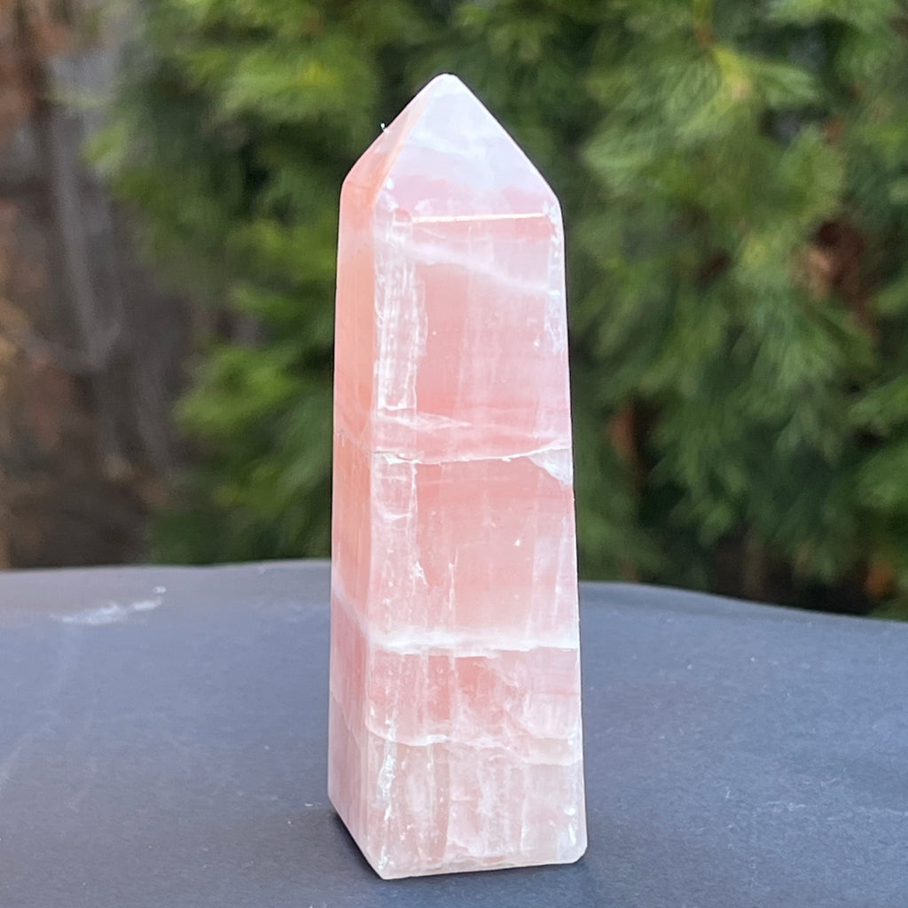 Obelisc calcit roz model 3, pietre semipretioase - druzy.ro 4 