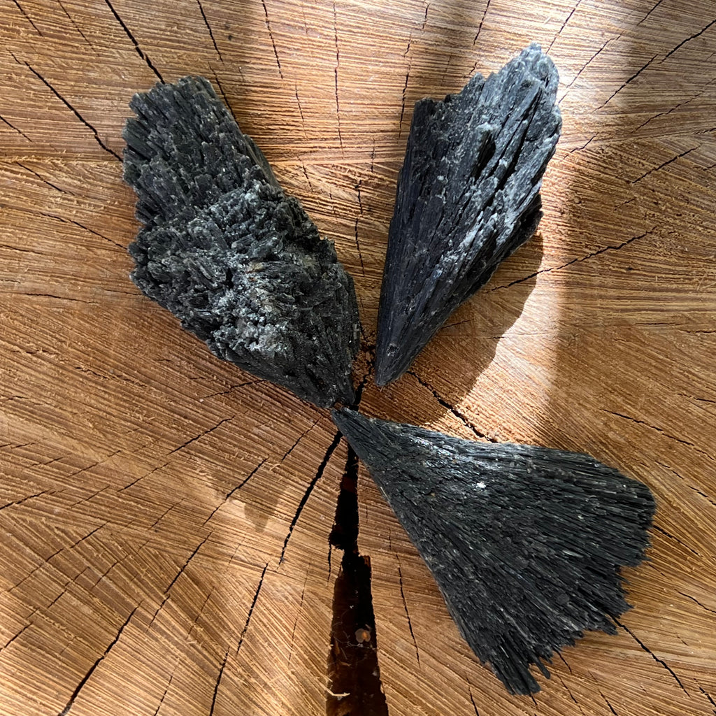 Kianit negru (Cianit) piatra bruta, druzy.ro, cristale 3