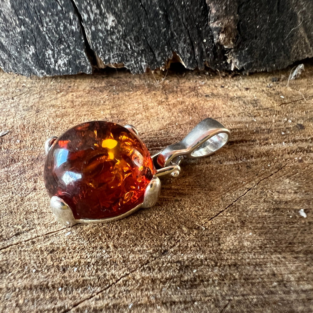 Pandantiv argint cu chihlimbar Amber25, pietre semipretioase - druzy.ro 1 