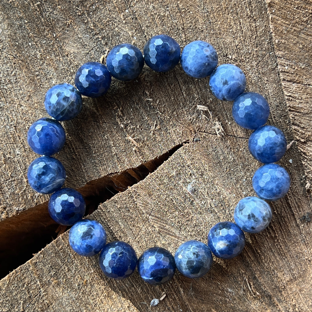 Bratara fatetata sodalit 10 mm, pietre semipretioase - druzy.ro 1 