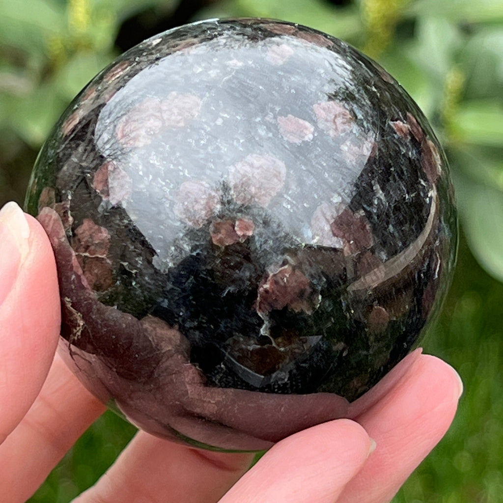 Sfera turmalina neagra cu granat model 2, pietre semipretioase - druzy.ro 4 