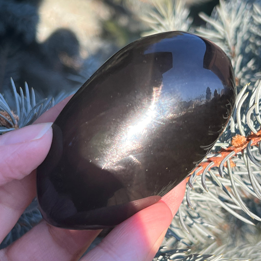 Obsidian palmstone model 11, pietre semipretioase - druzy.ro 4 