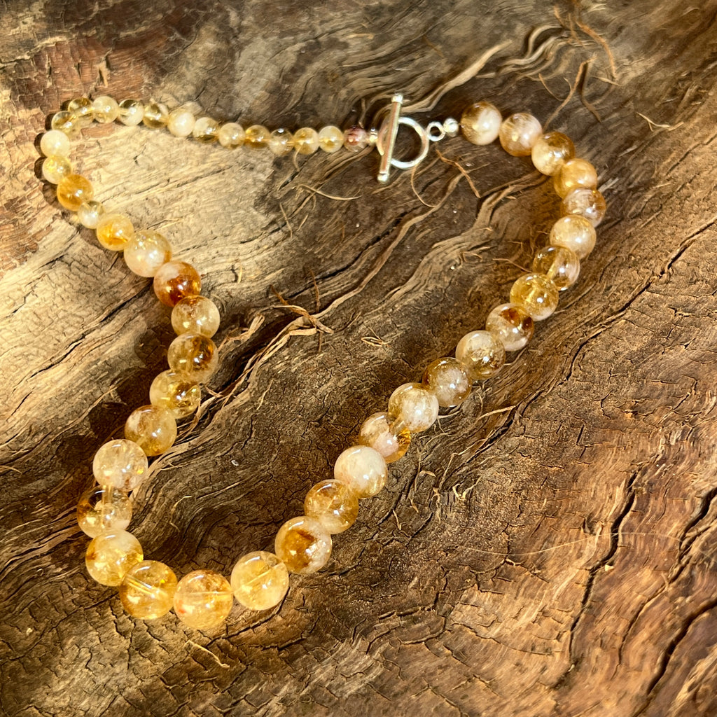 Colier citrin Glow#2, pietre semipretioase - druzy.ro 1 