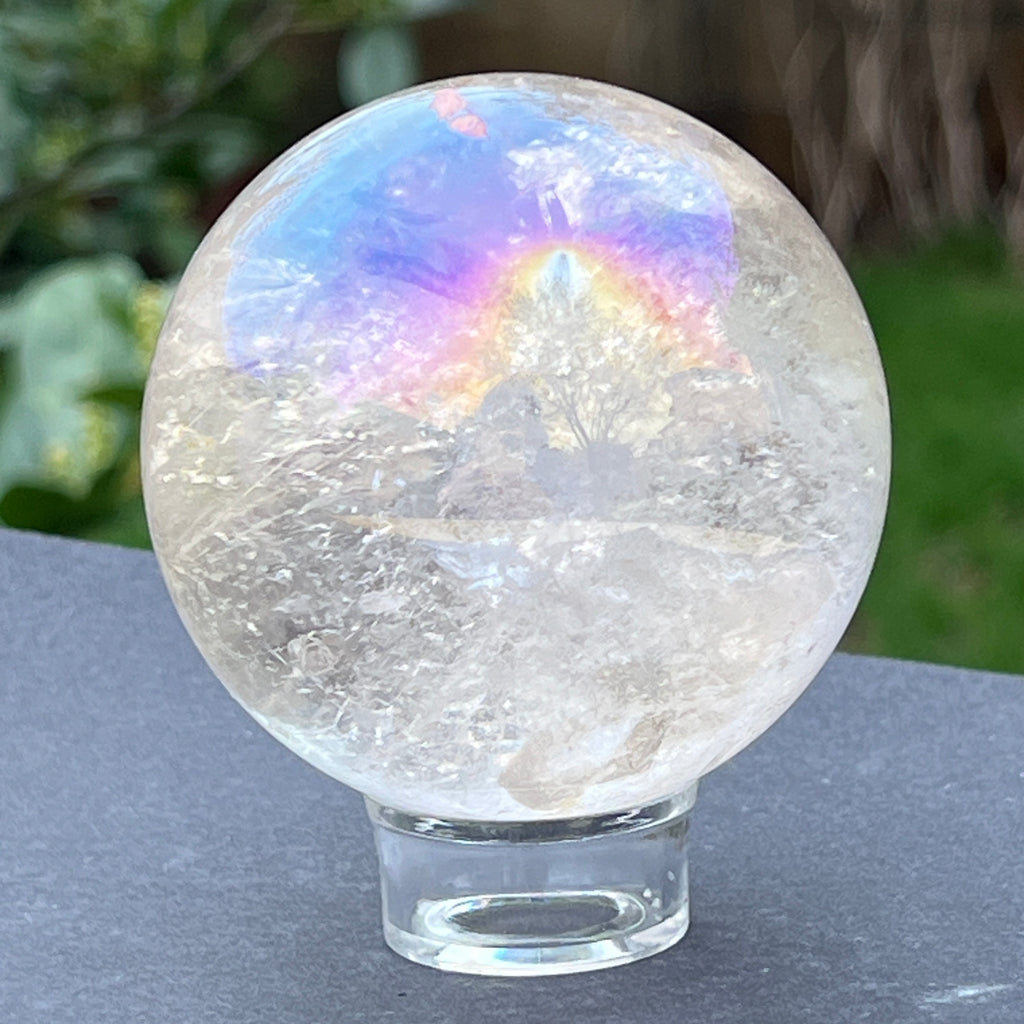 Sfera cuart roz aura model 5, pietre semipretioase - druzy.ro 1 