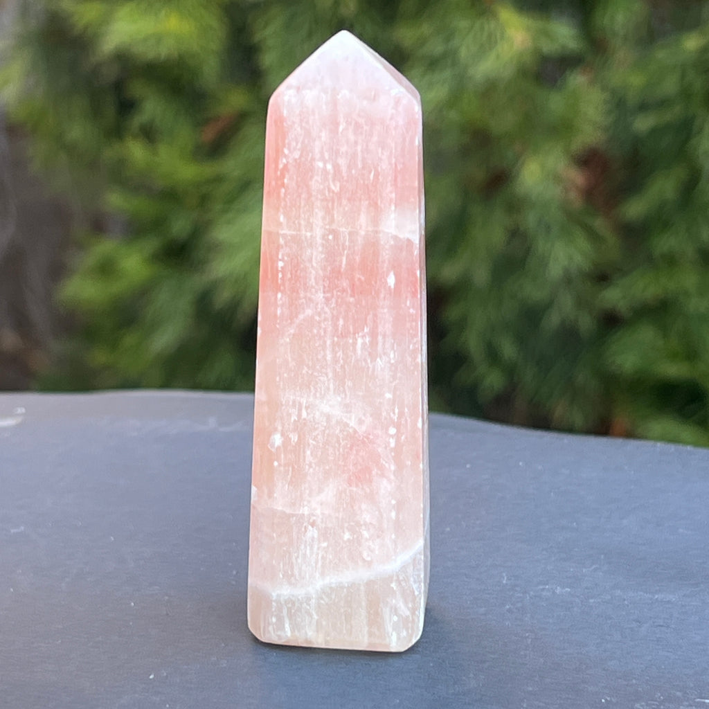 Obelisc calcit roz model 2, pietre semipretioase - druzy.ro 2 