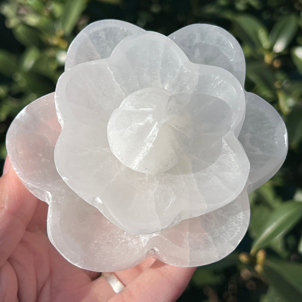 Selenit forma floare de lotus, pietre semipretioase - druzy.ro 5 