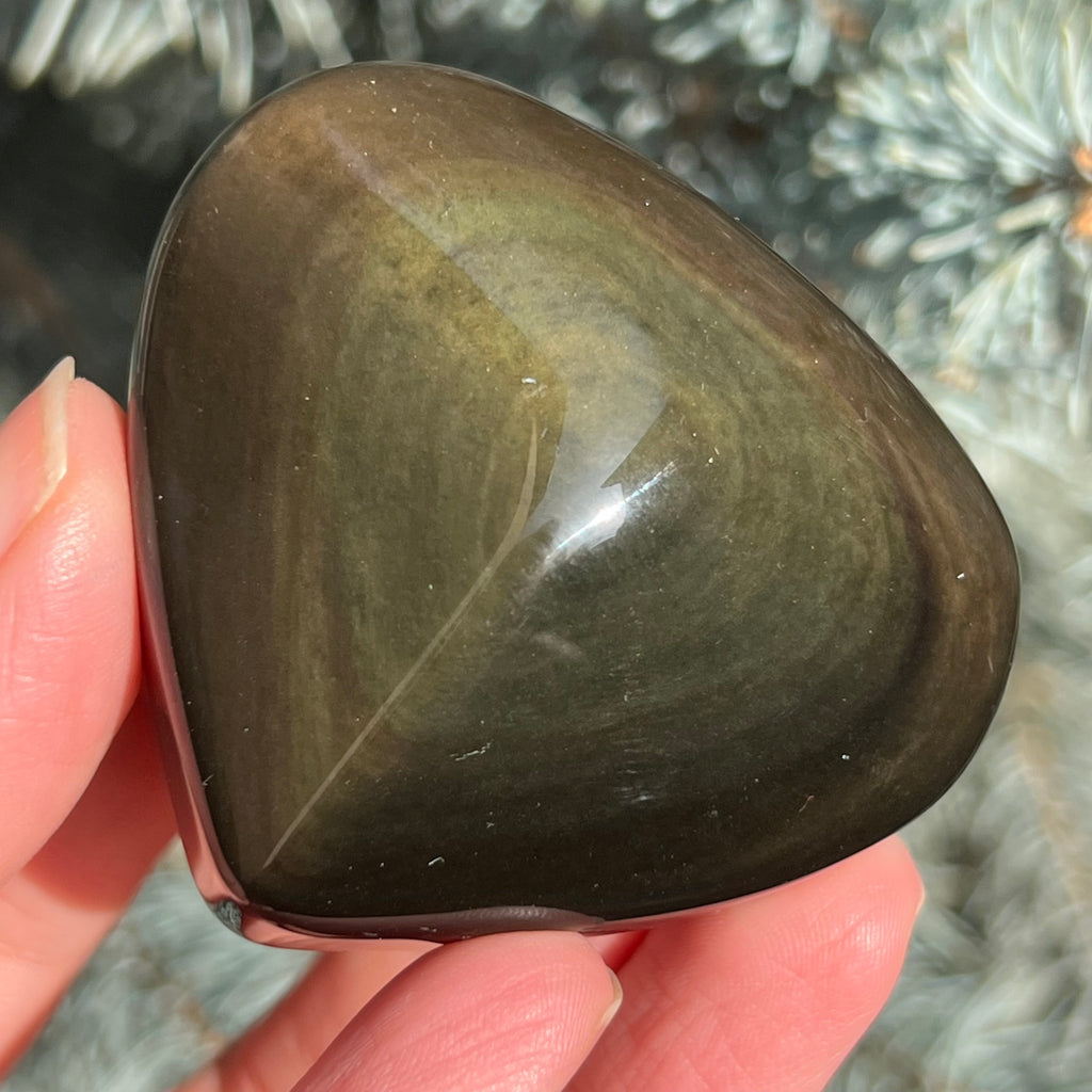 Obsidian curcubeu inima model 7, druzy.ro, cristale 2