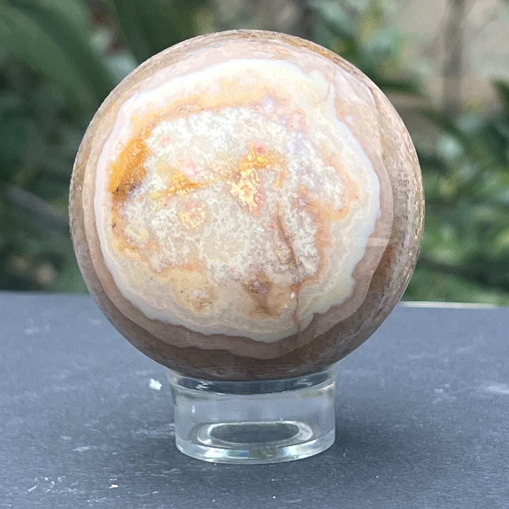 Sfera agat Crazy Lace model 3, pietre semipretioase - druzy.ro 4 