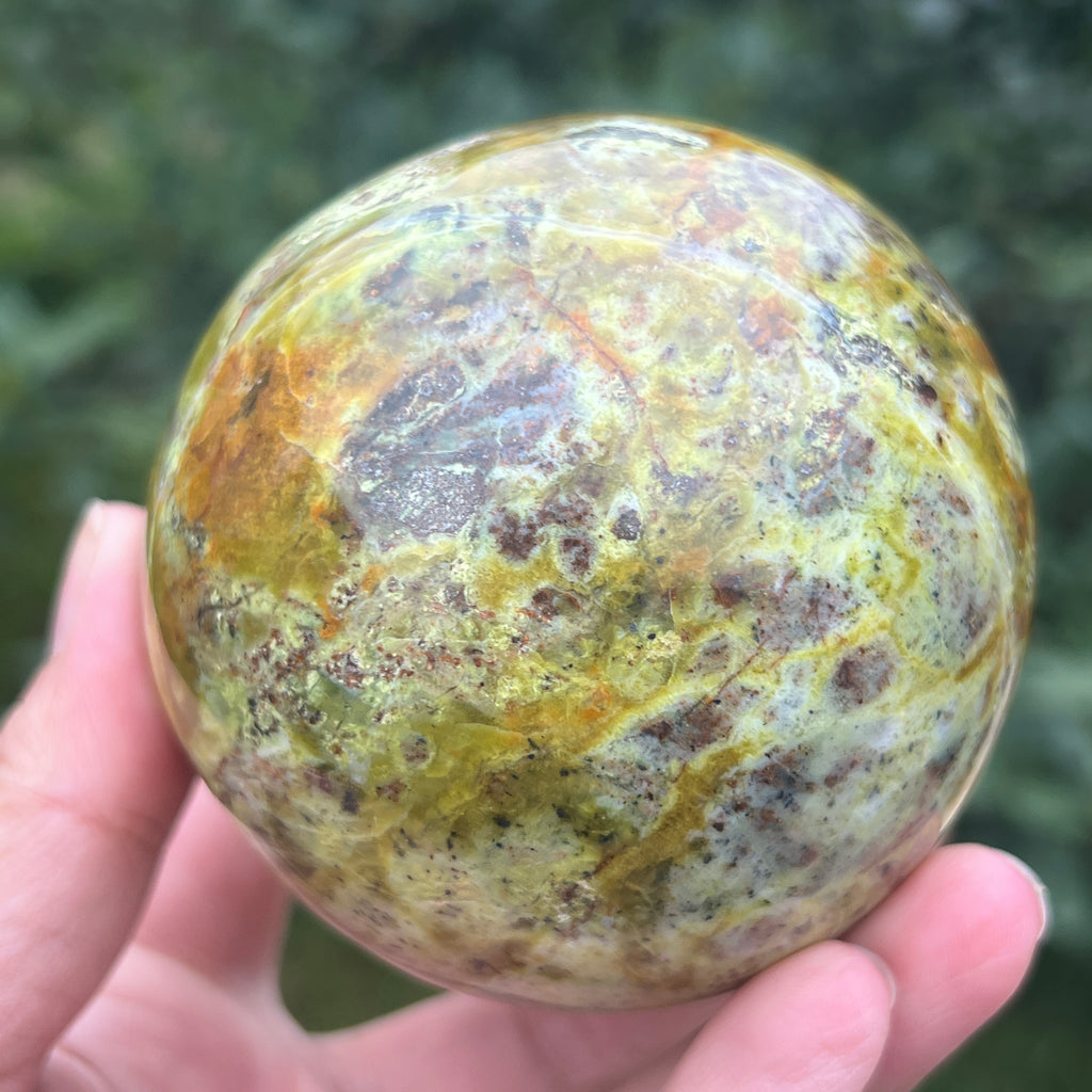 Sfera Opal verde model 2, pietre semipretioase - druzy.ro 17 