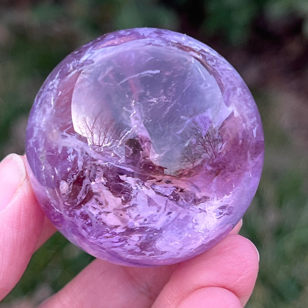 Sfera ametist AA din Brazilia model 4, pietre semipretioase - druzy.ro 10 