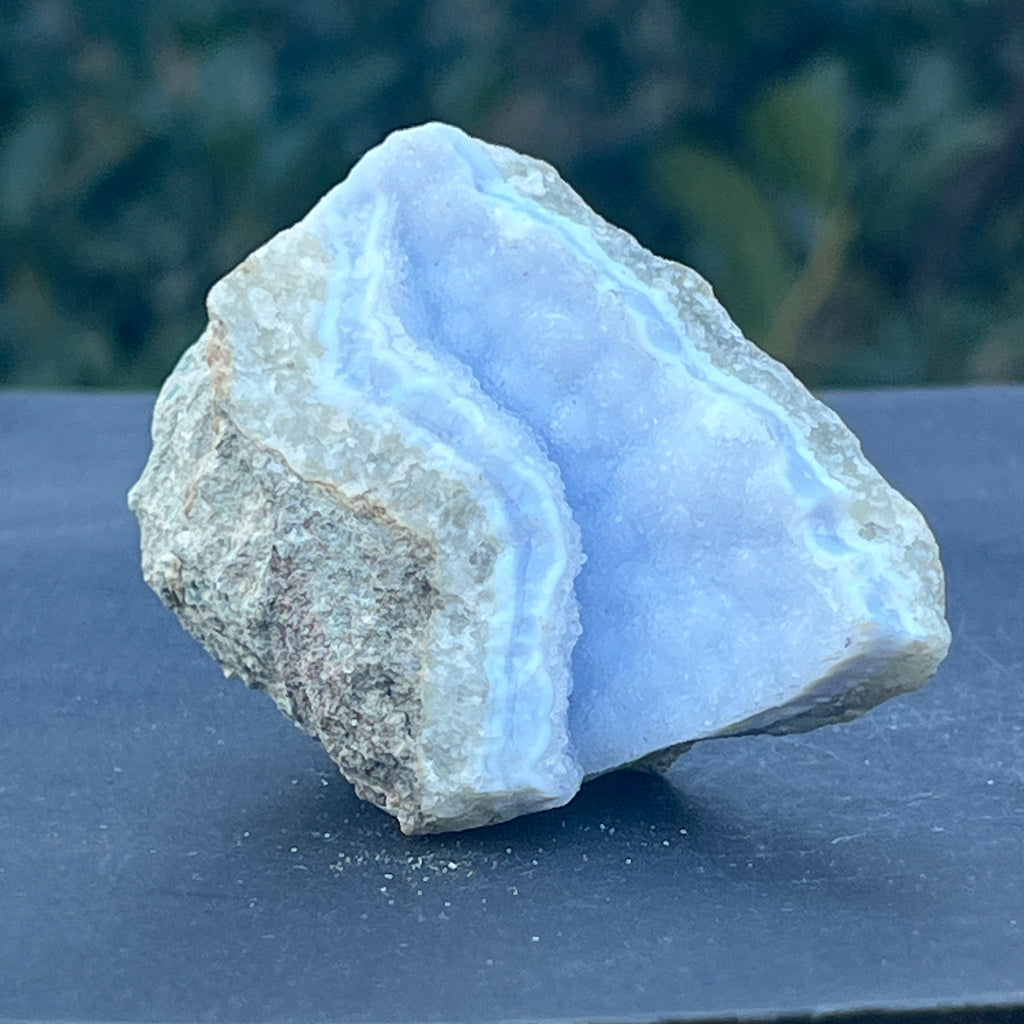 Calcedonie albastra /blue lace/ agat albastru piatra bruta model Af12, pietre semipretioase - druzy.ro 5 