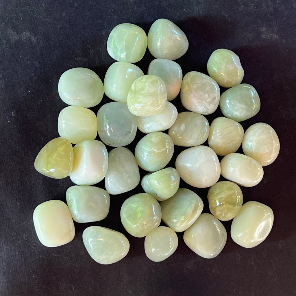 Jad verde piatra rulata mini, druzy.ro, cristale 1