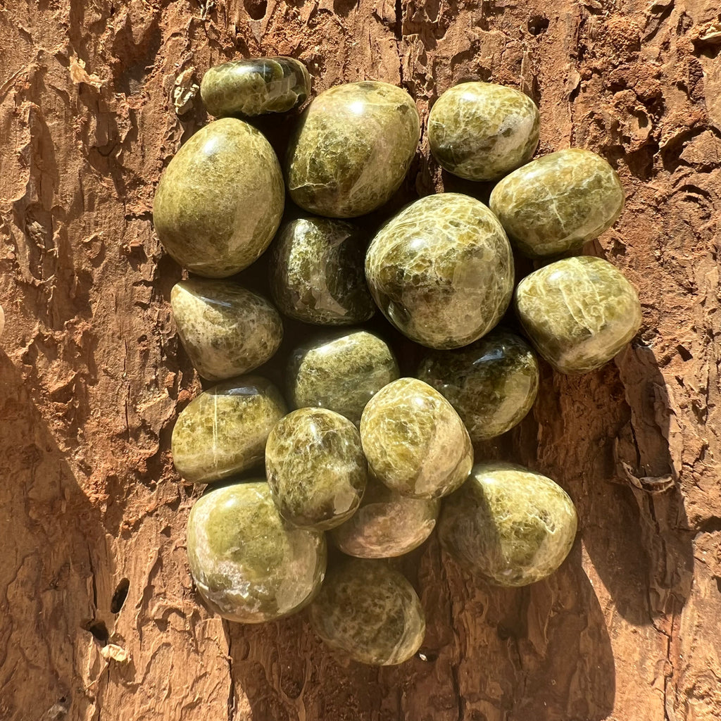 Vezuvianit piatra rulata mini, druzy.ro, cristale 5